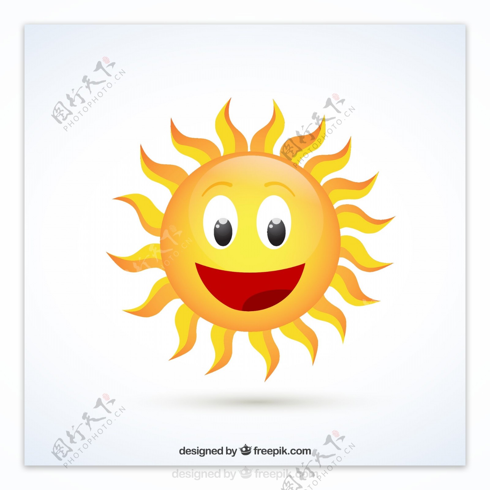 快乐太阳设计矢量素材图片