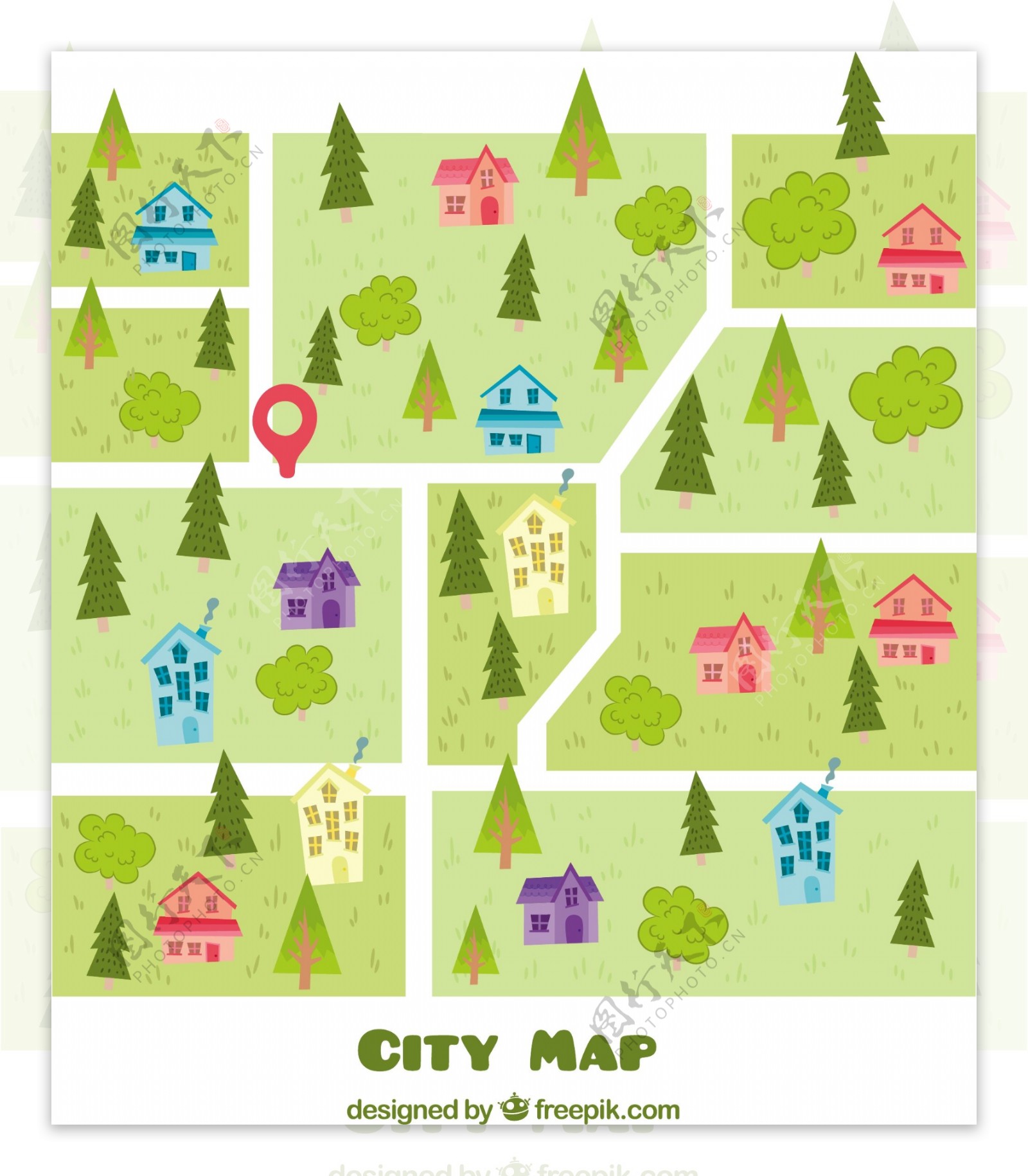 城市地图设计背景