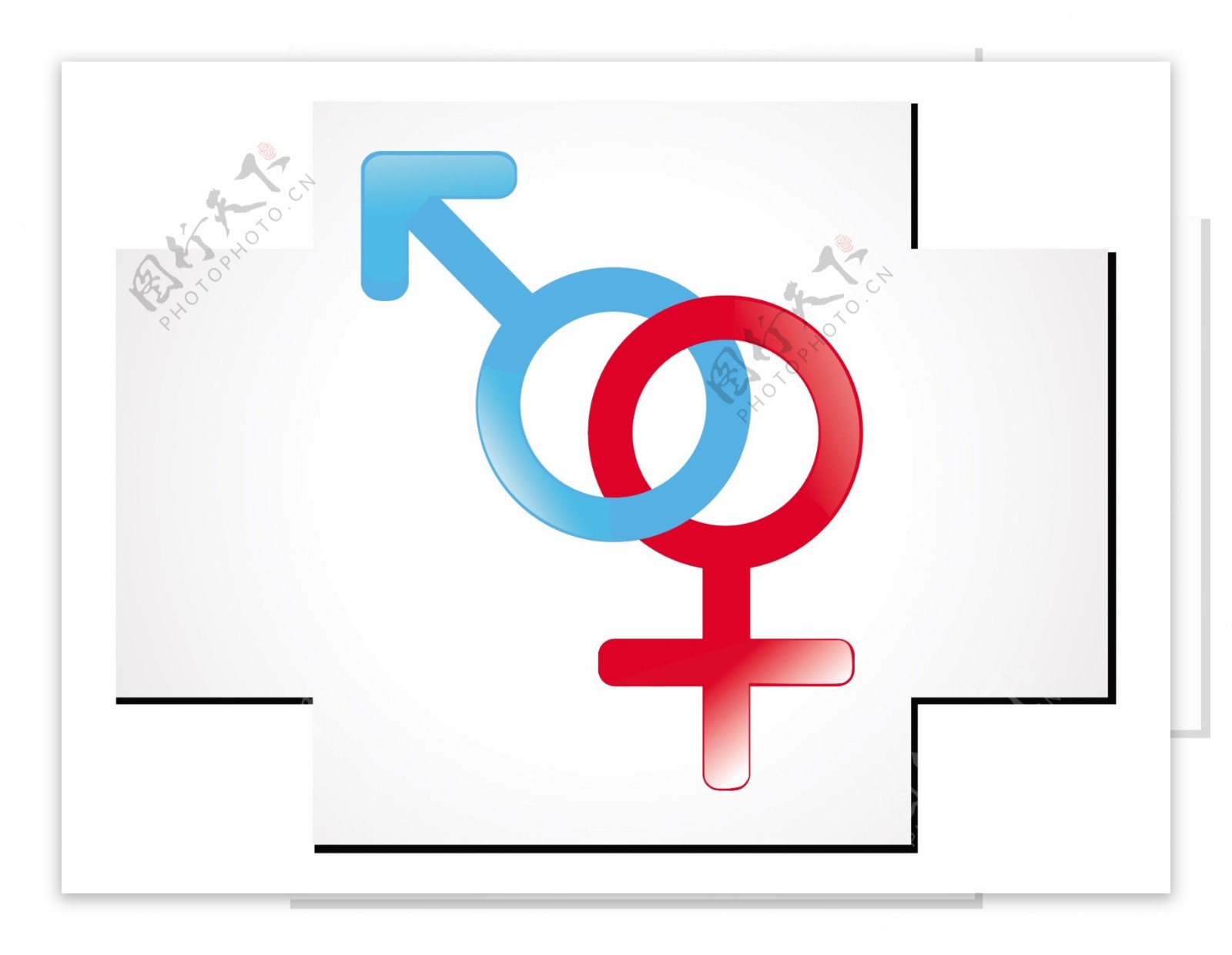 矢量化的男性和女性符号的设计