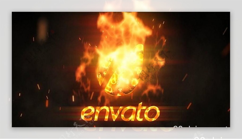 火焰燃烧logo演绎动画AE模板