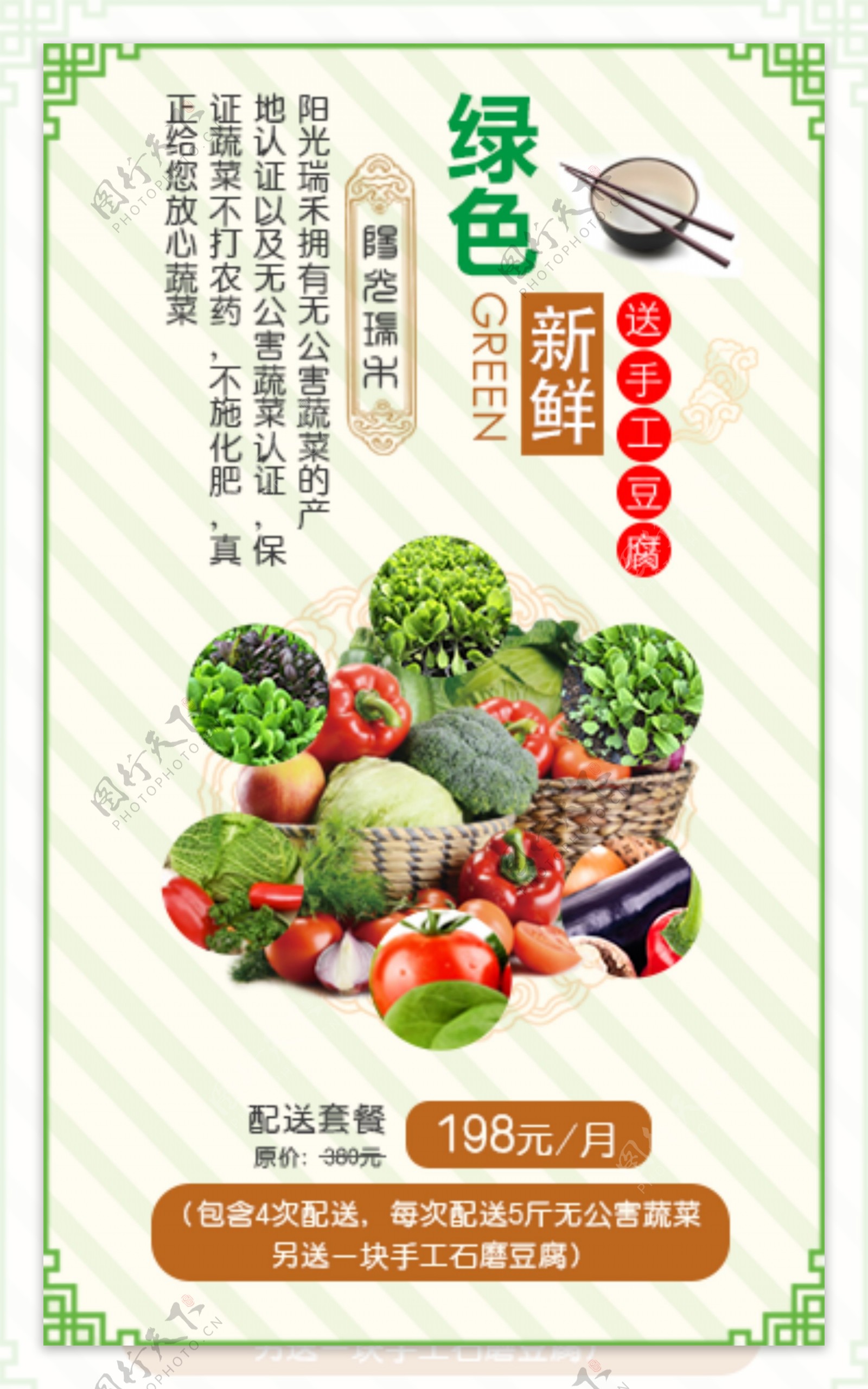 微信蔬菜水果推广促销创意海报