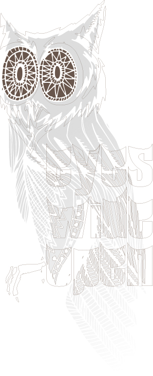 动物文字灰色咖啡色猫头鹰免费素材
