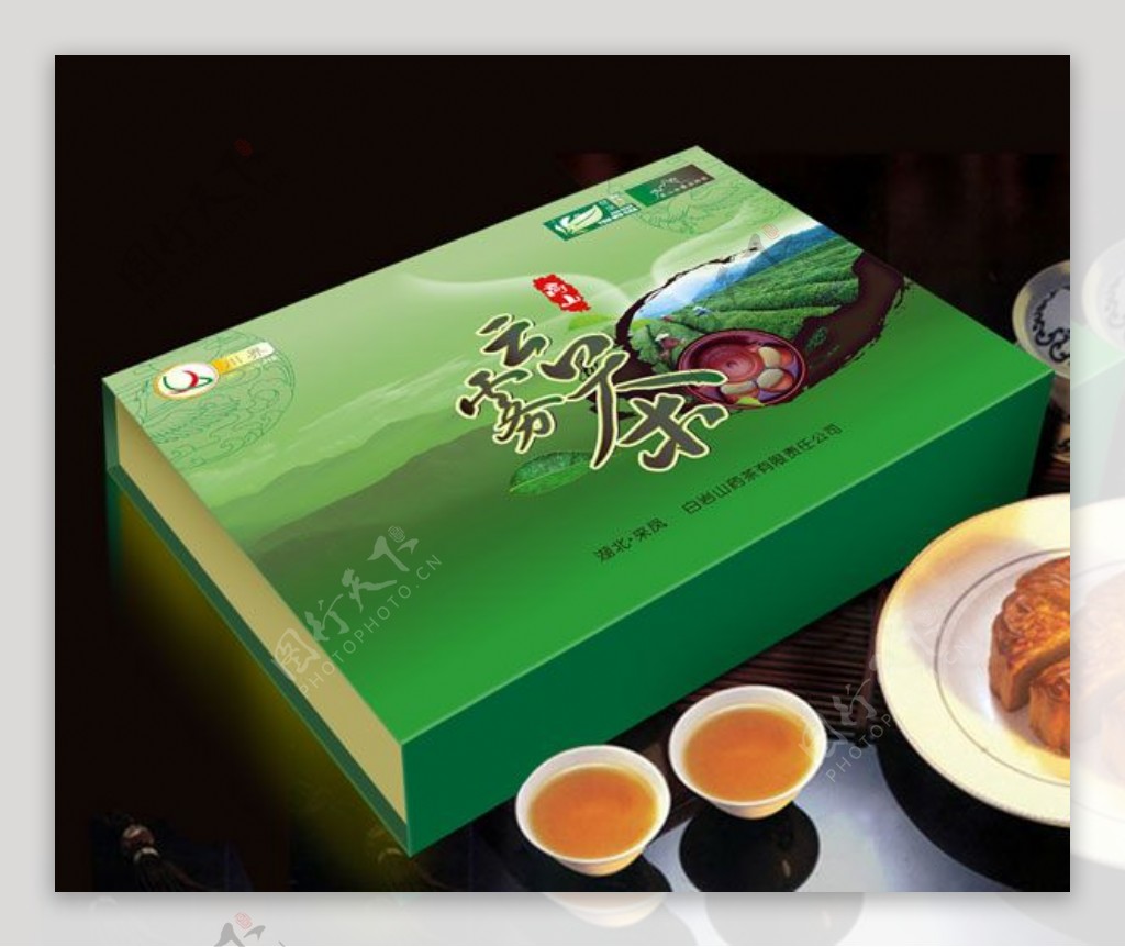 绿色清新茶叶包装盒设计