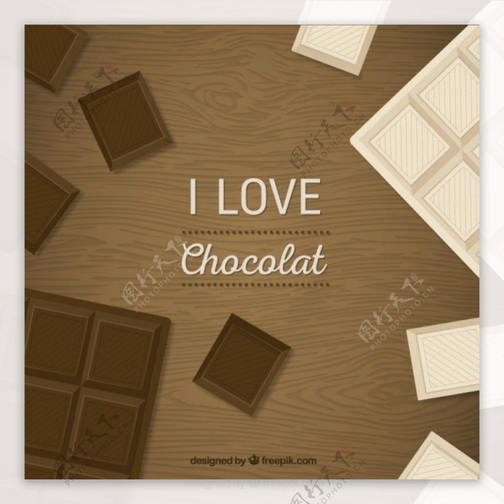我爱巧克力的背景
