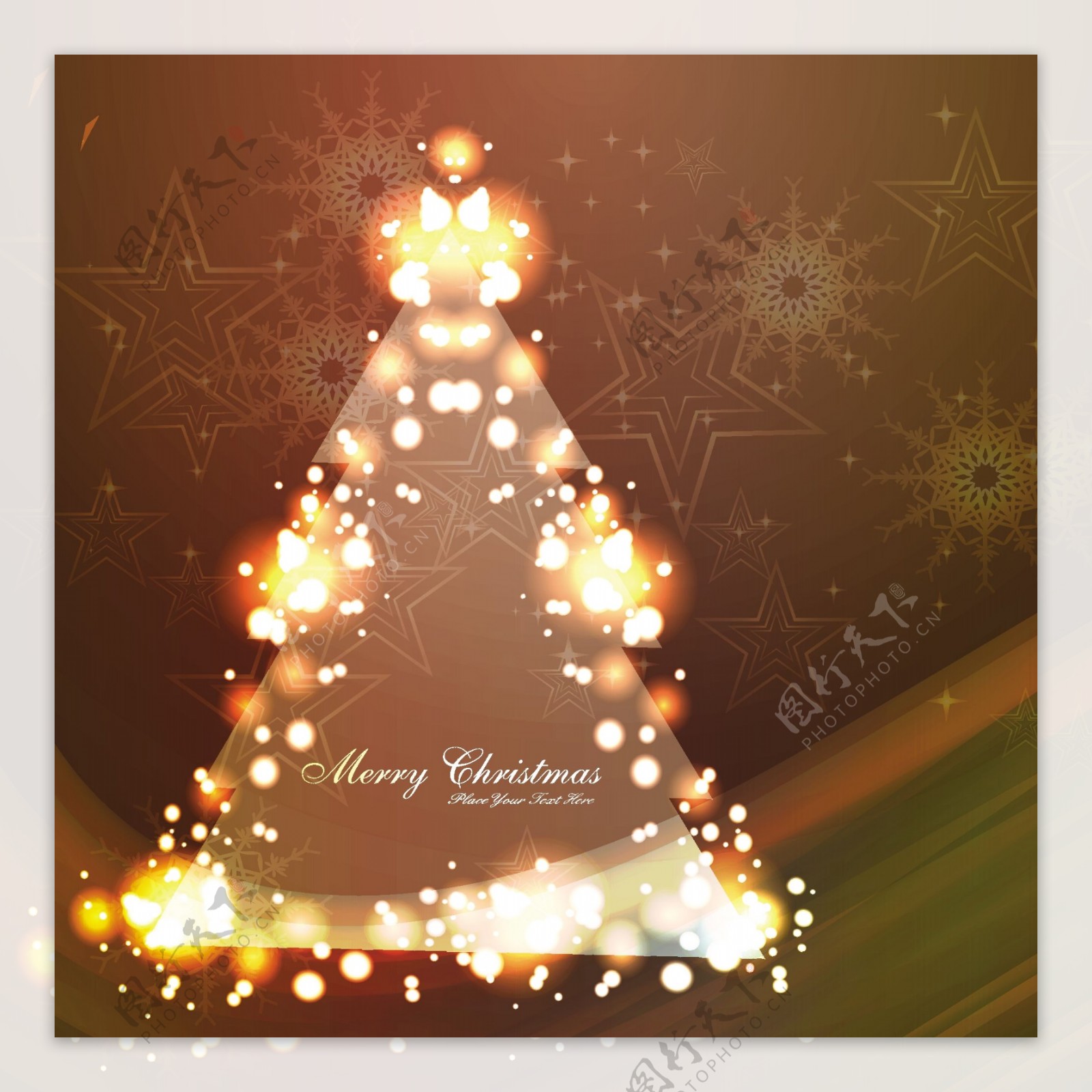 闪亮的圣诞树背景