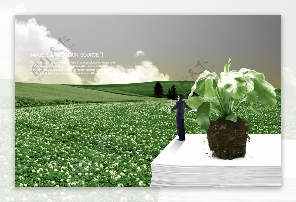 绿色环保广告背景设计图片