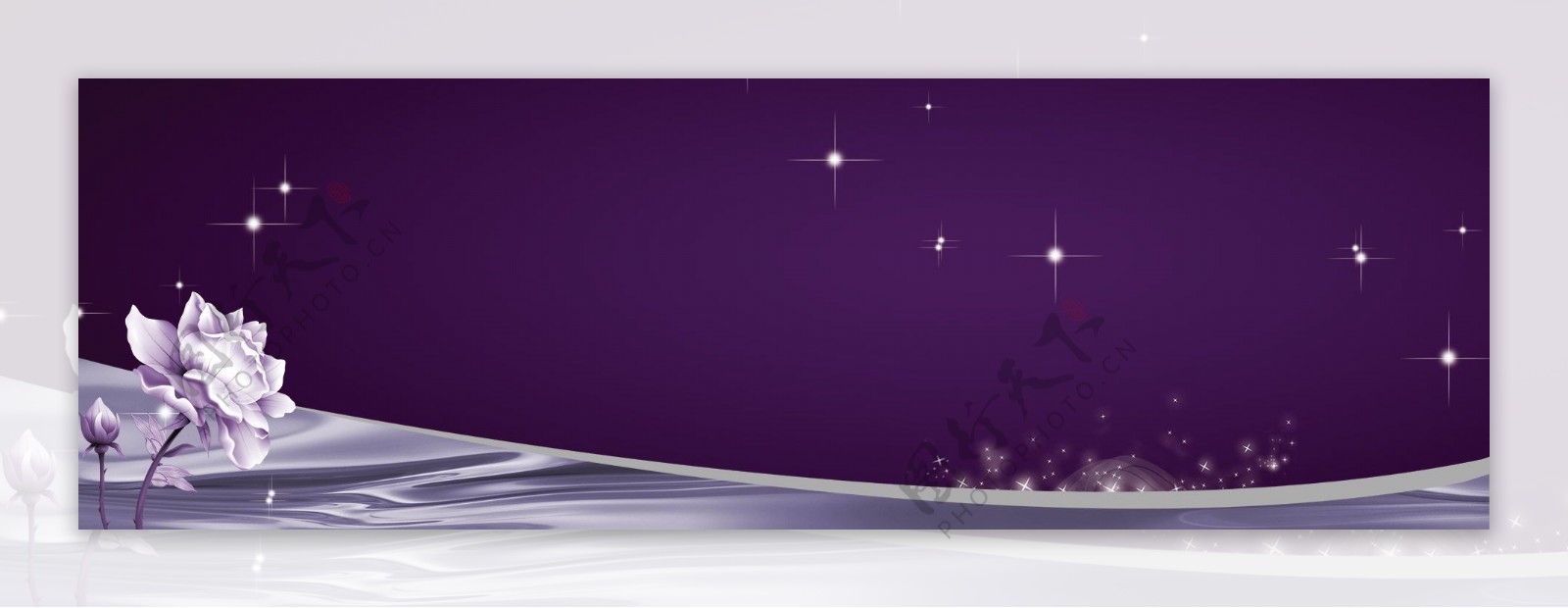 紫色奢华珠宝背景banner