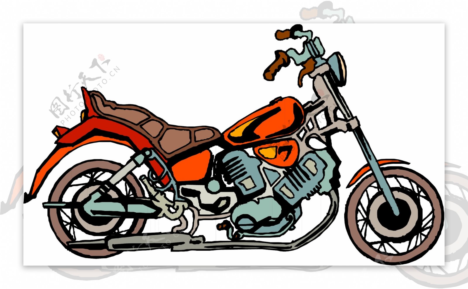 摩托车矢量素材EPS格式0065