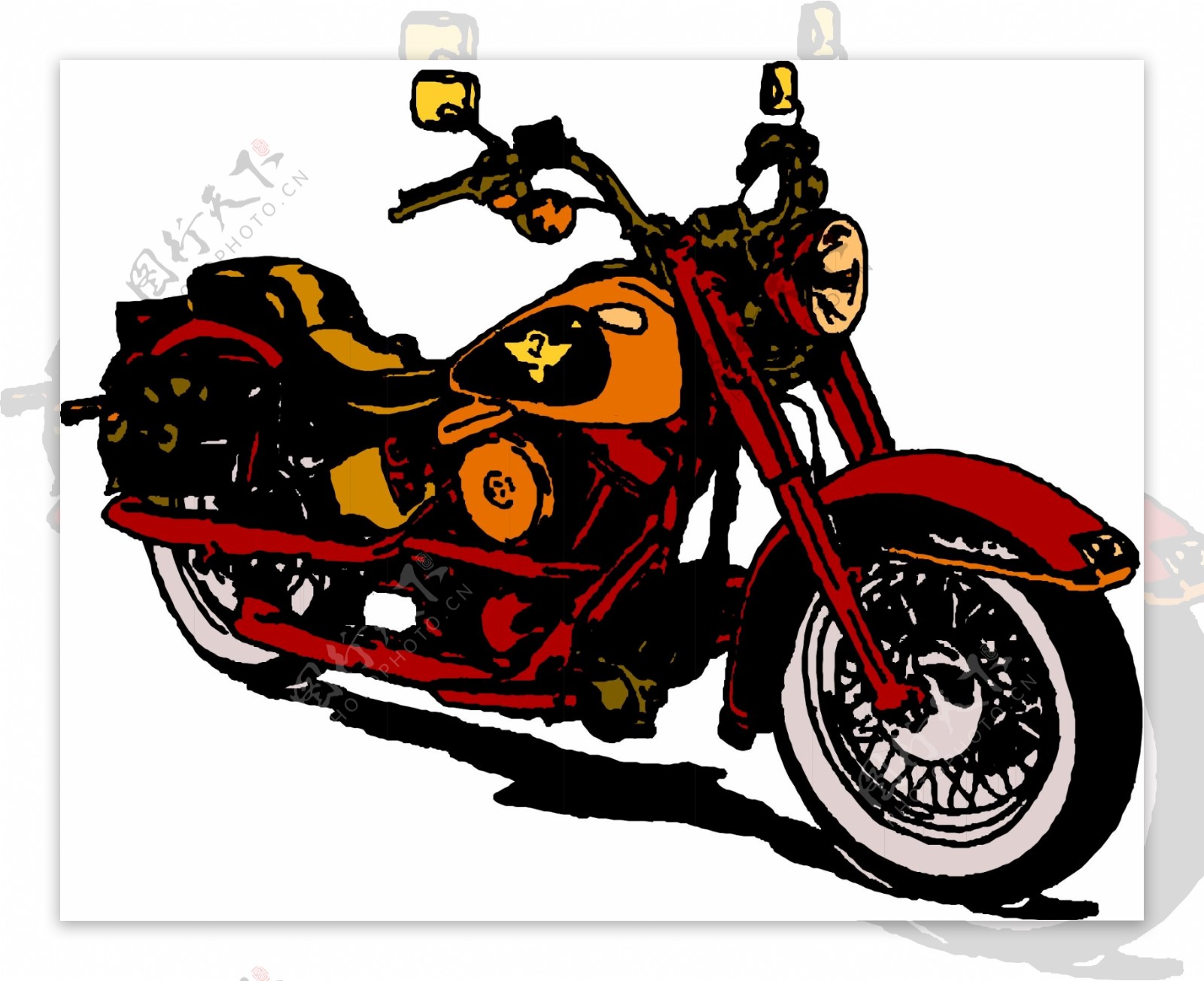 摩托车矢量素材EPS格式0080