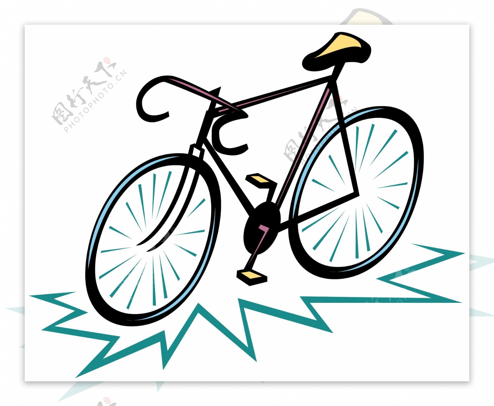 自行车交通工具矢量素材EPS格式0031
