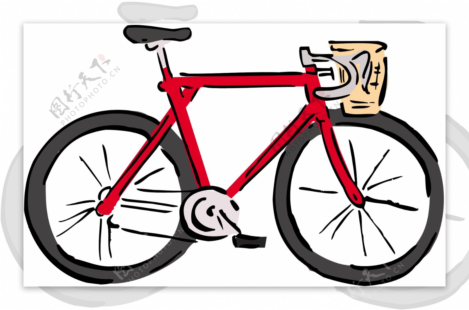 自行车交通工具矢量素材EPS格式0062