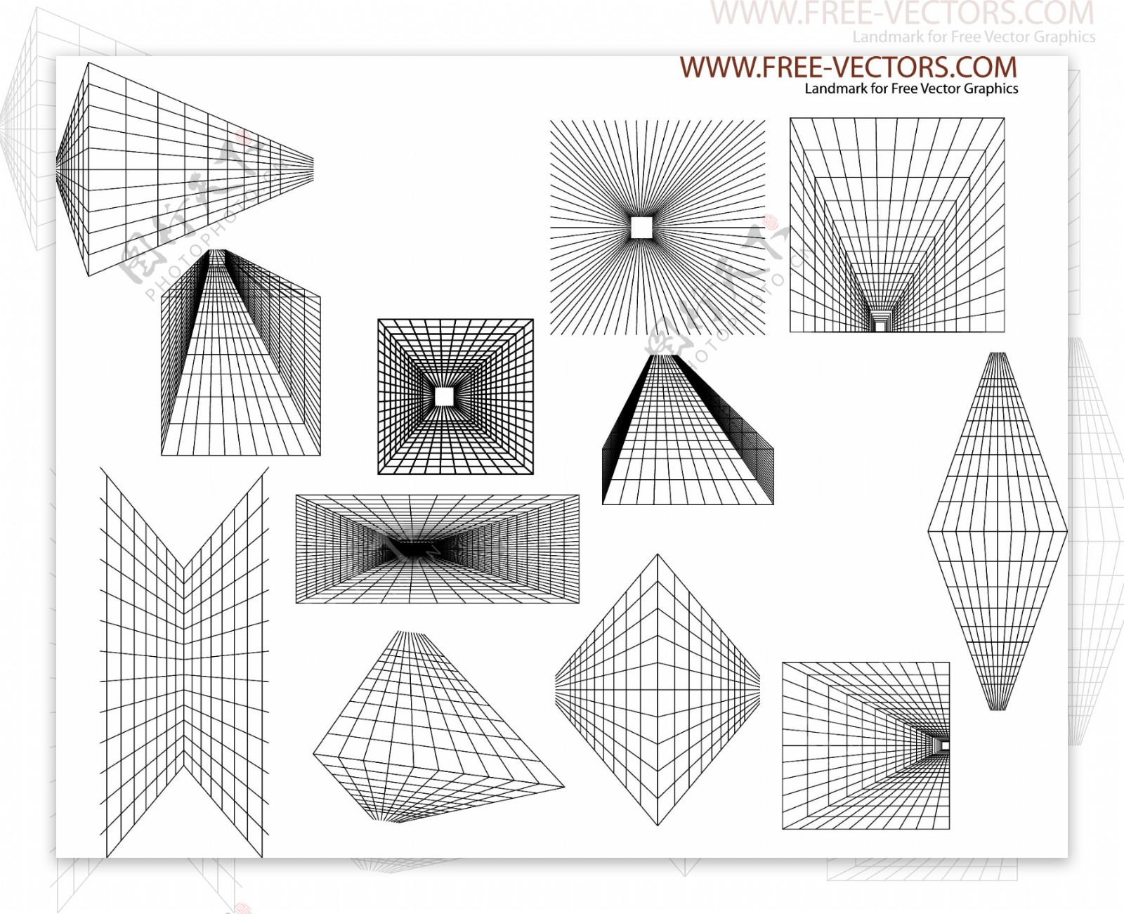 抽象的角度形状自由矢量