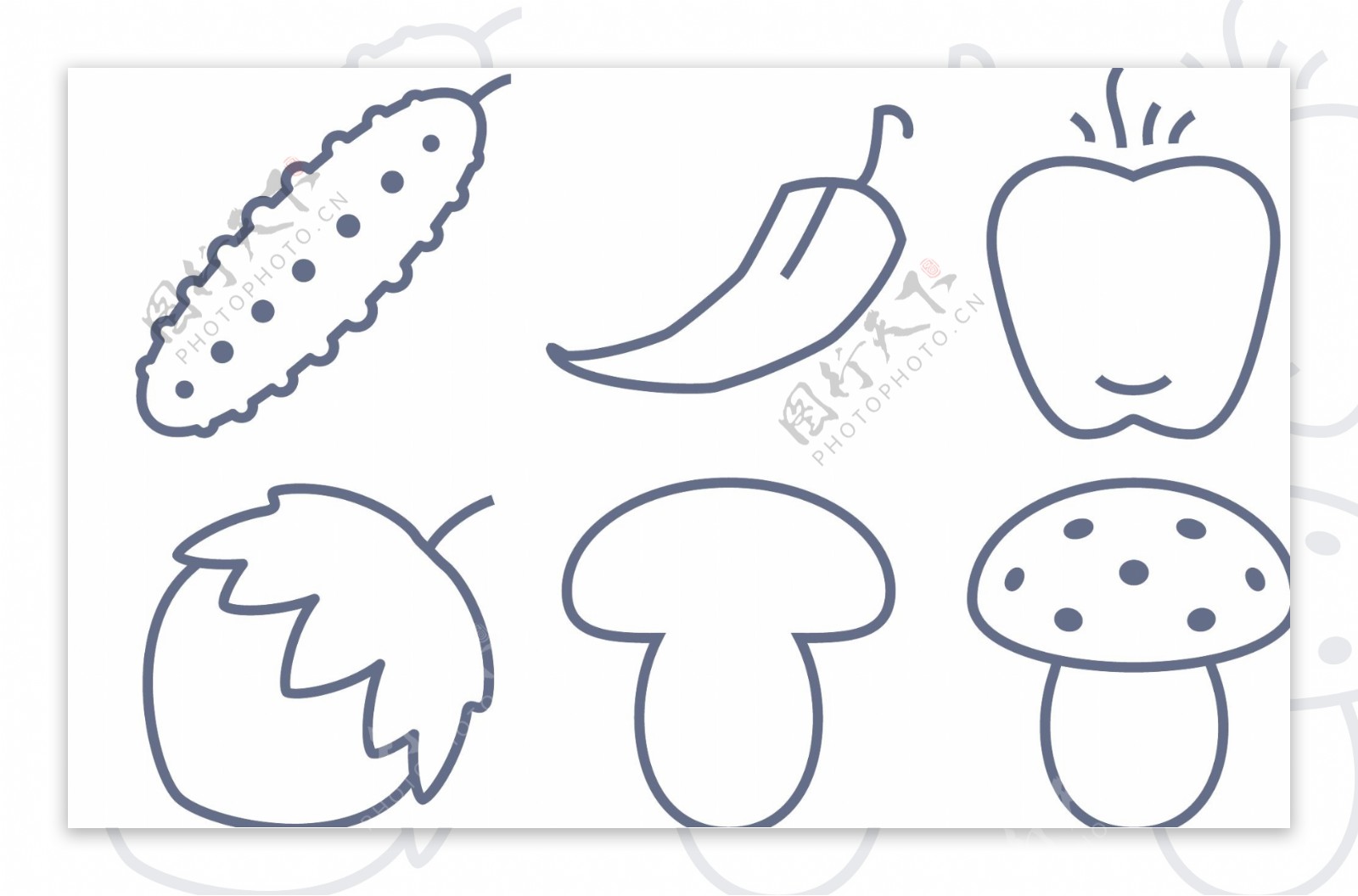 蘑菇线条小图标