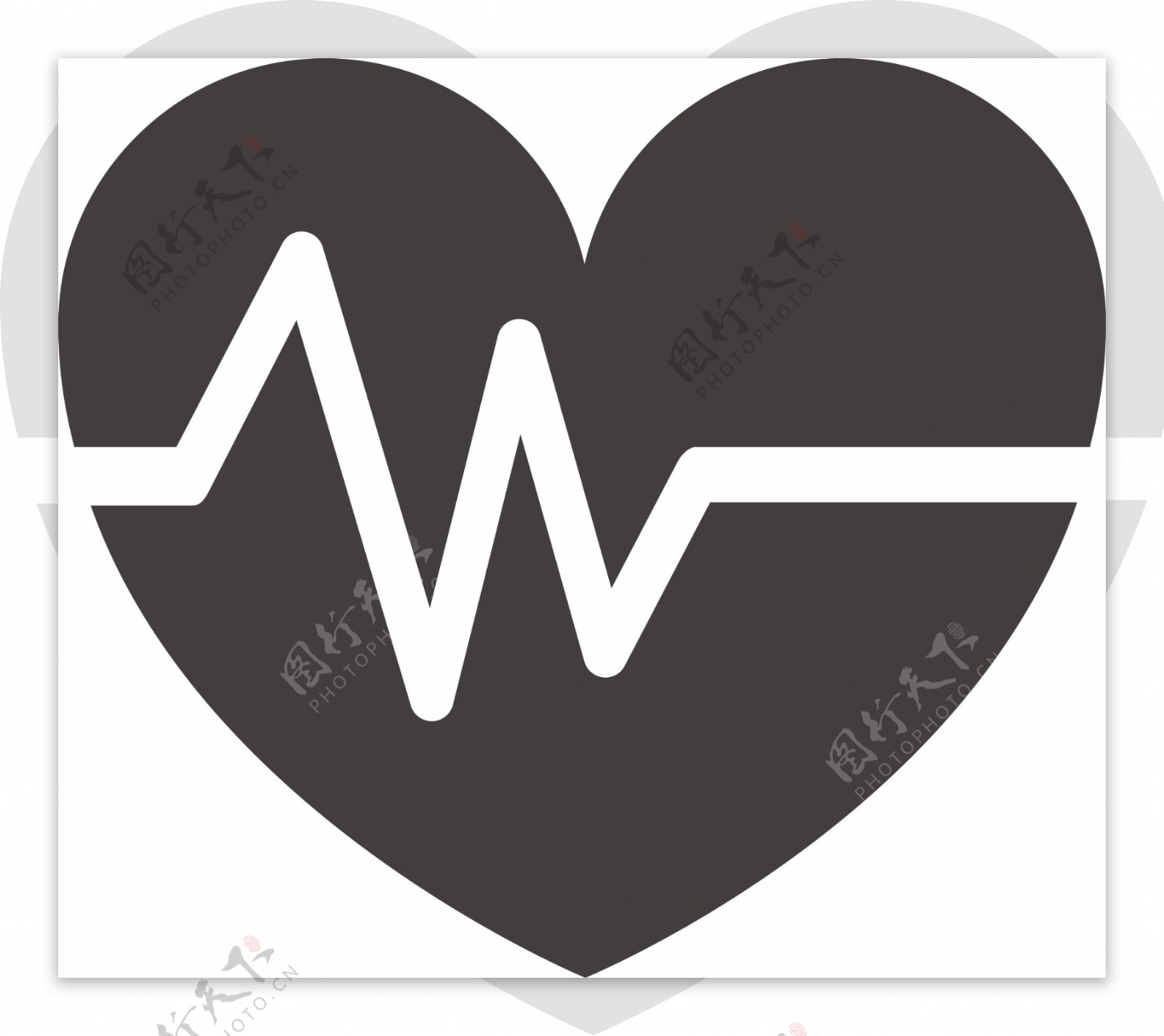 心电图检查心脏符号图标