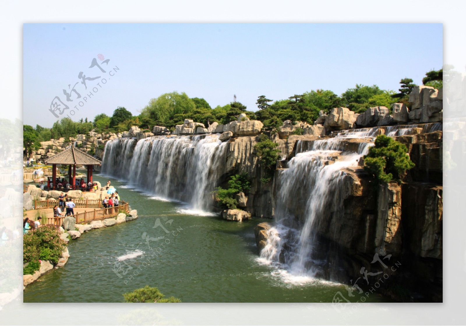 中国唐苑瀑布图片