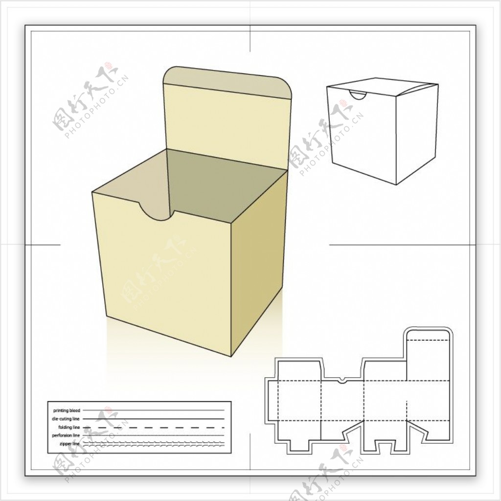 包装盒子的刀模图