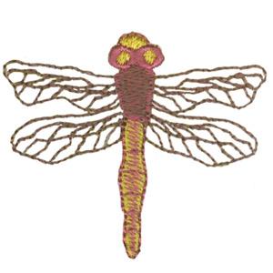 绣花动物昆虫蜻蜓色彩免费素材