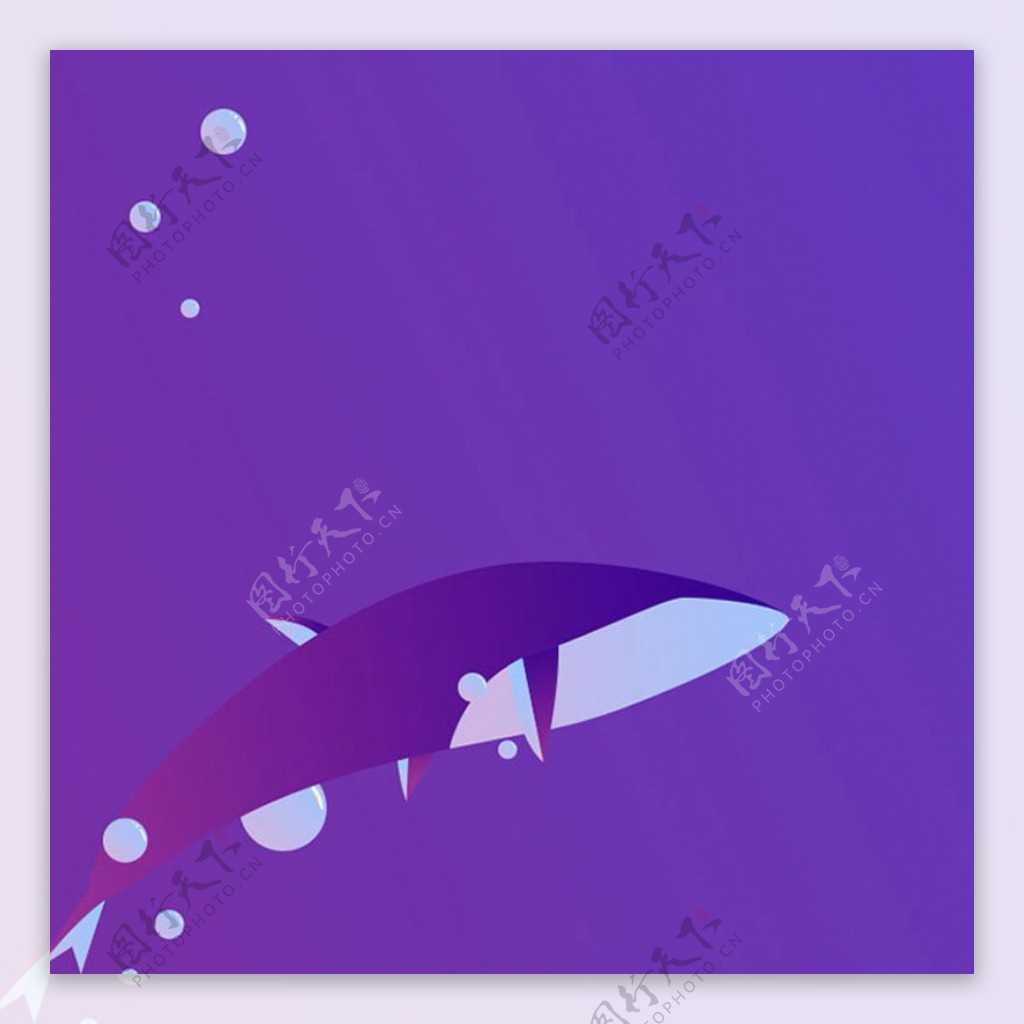 紫色创意鲸鱼背景