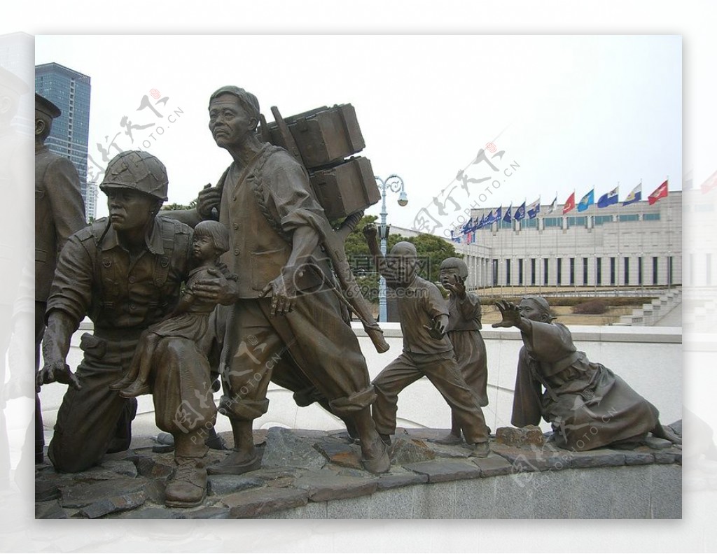 纪念战争的雕塑