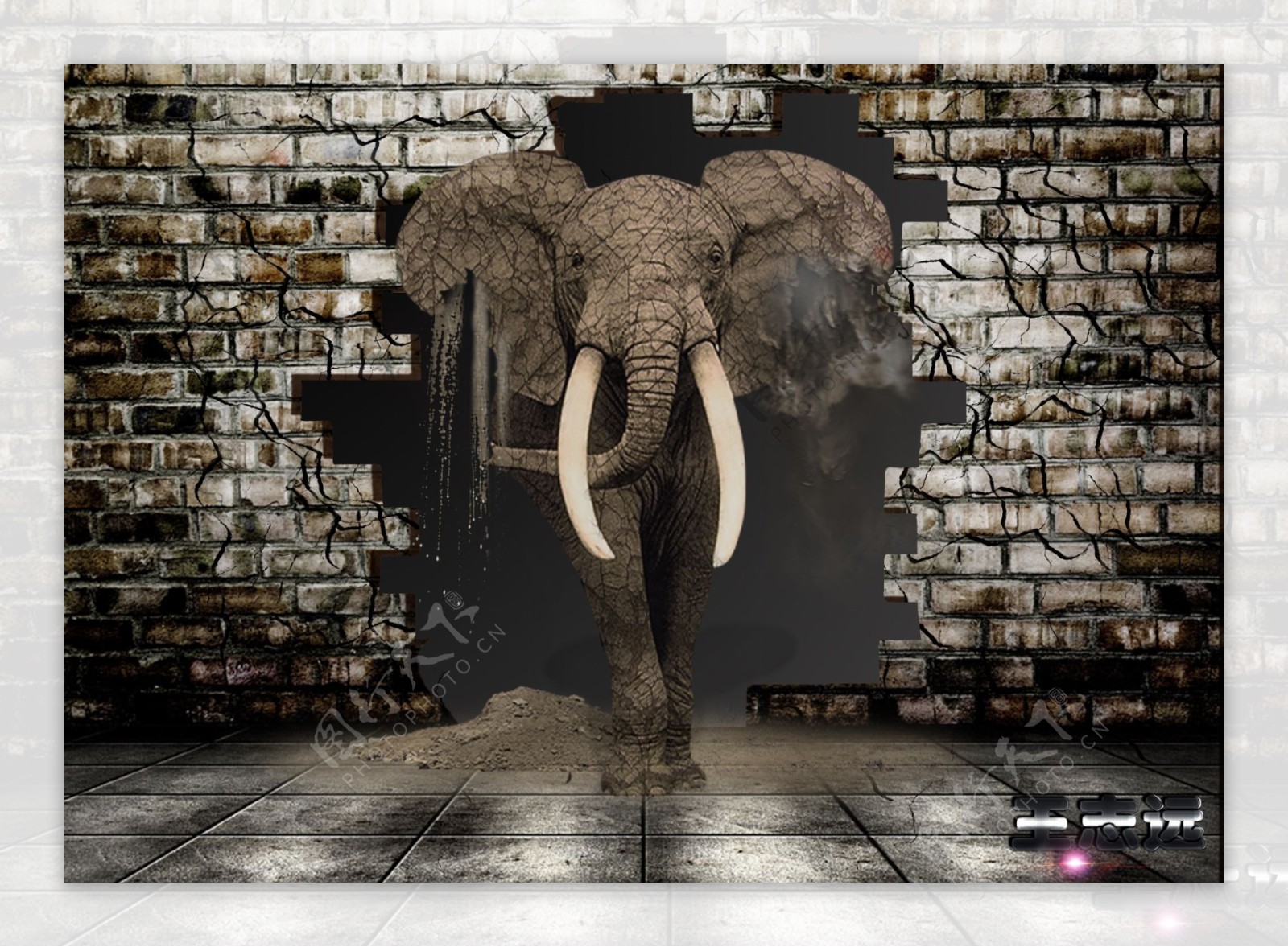 大象炫酷背景墙