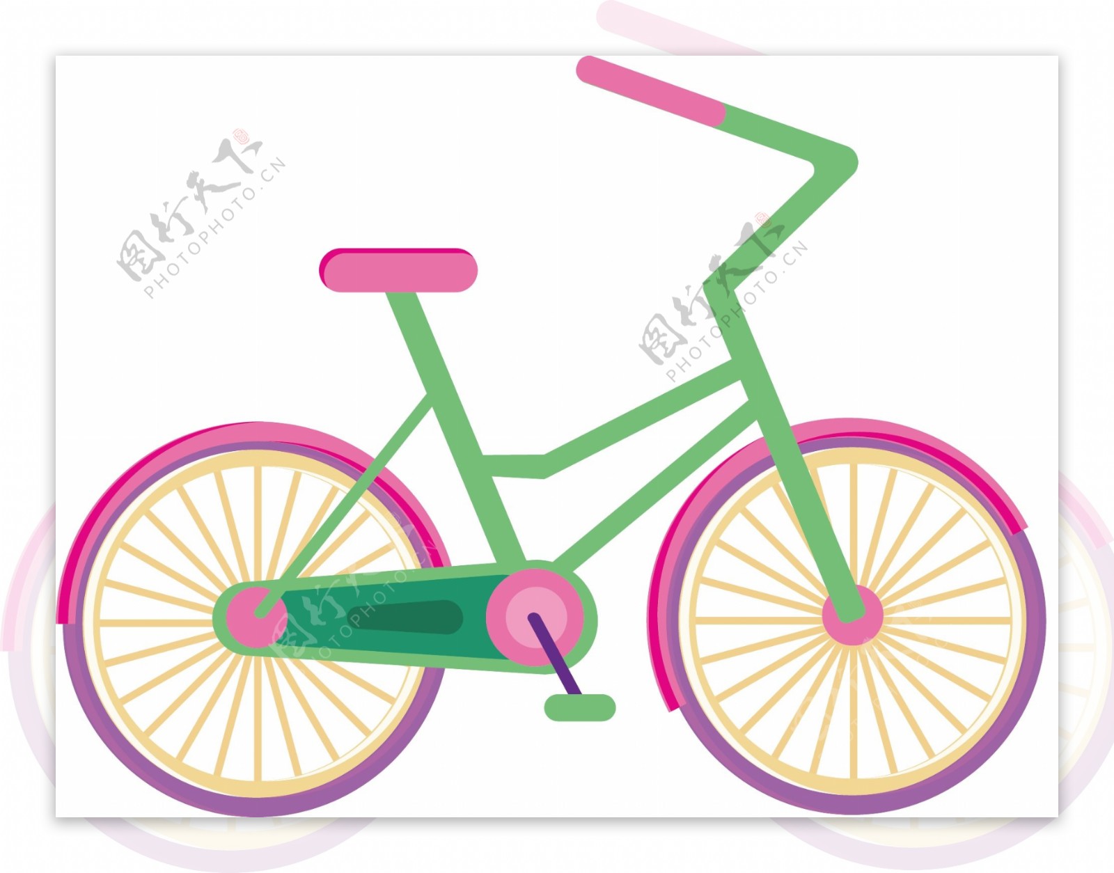 自行车孩子可爱卡通