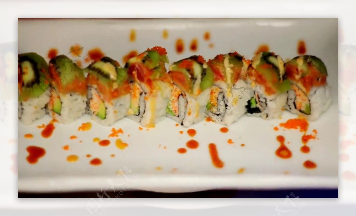 人物寿司食物视频素材