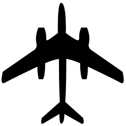 各种军用飞机黑白图标集