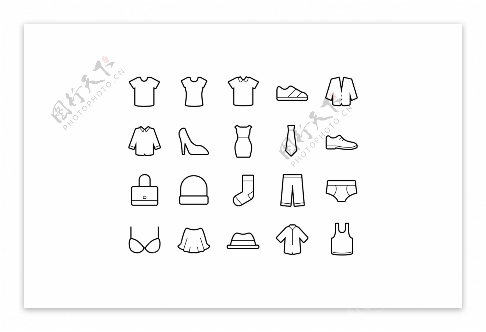 网页UI服装icon图标设计