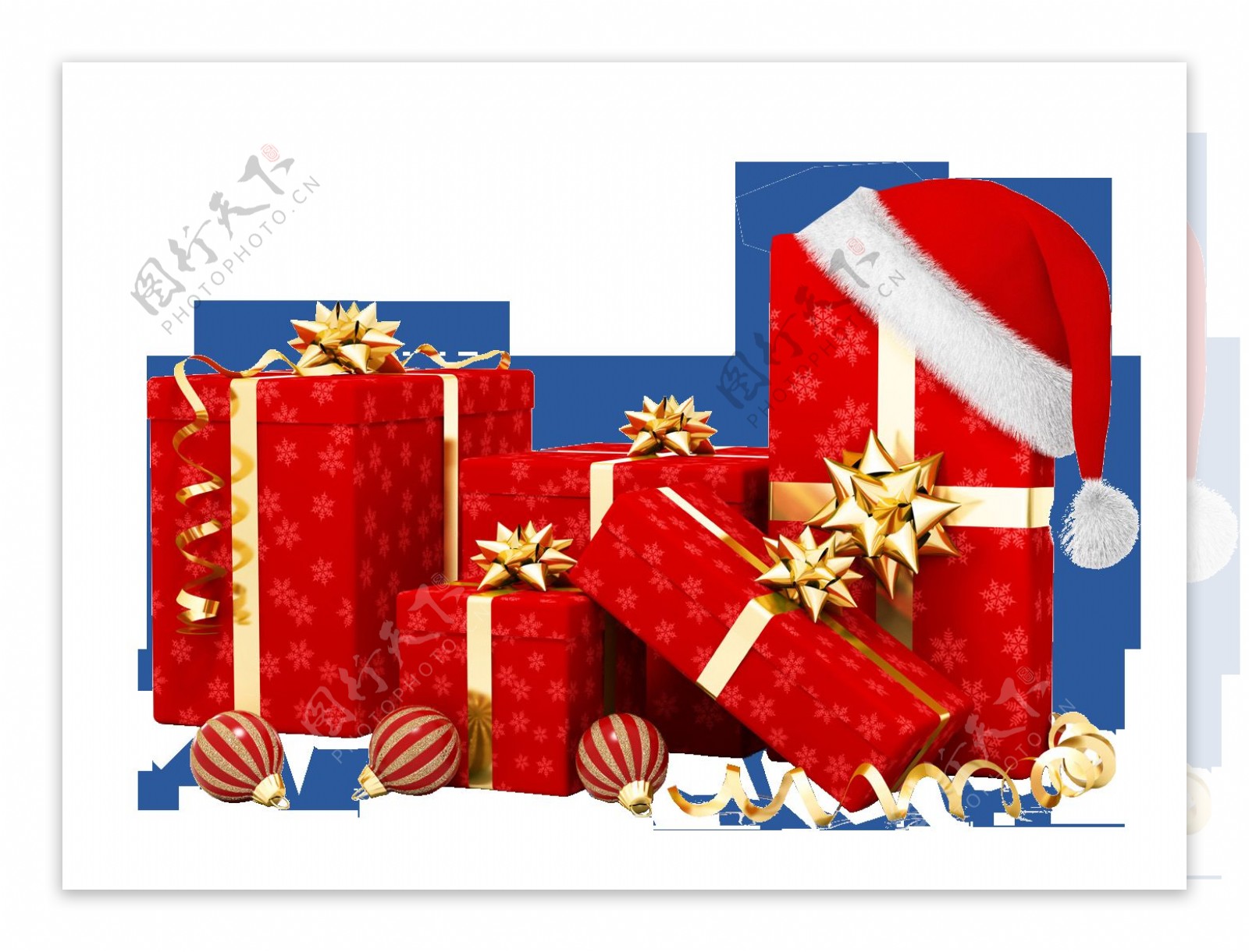 红色圣诞礼盒图片免抠png透明素材