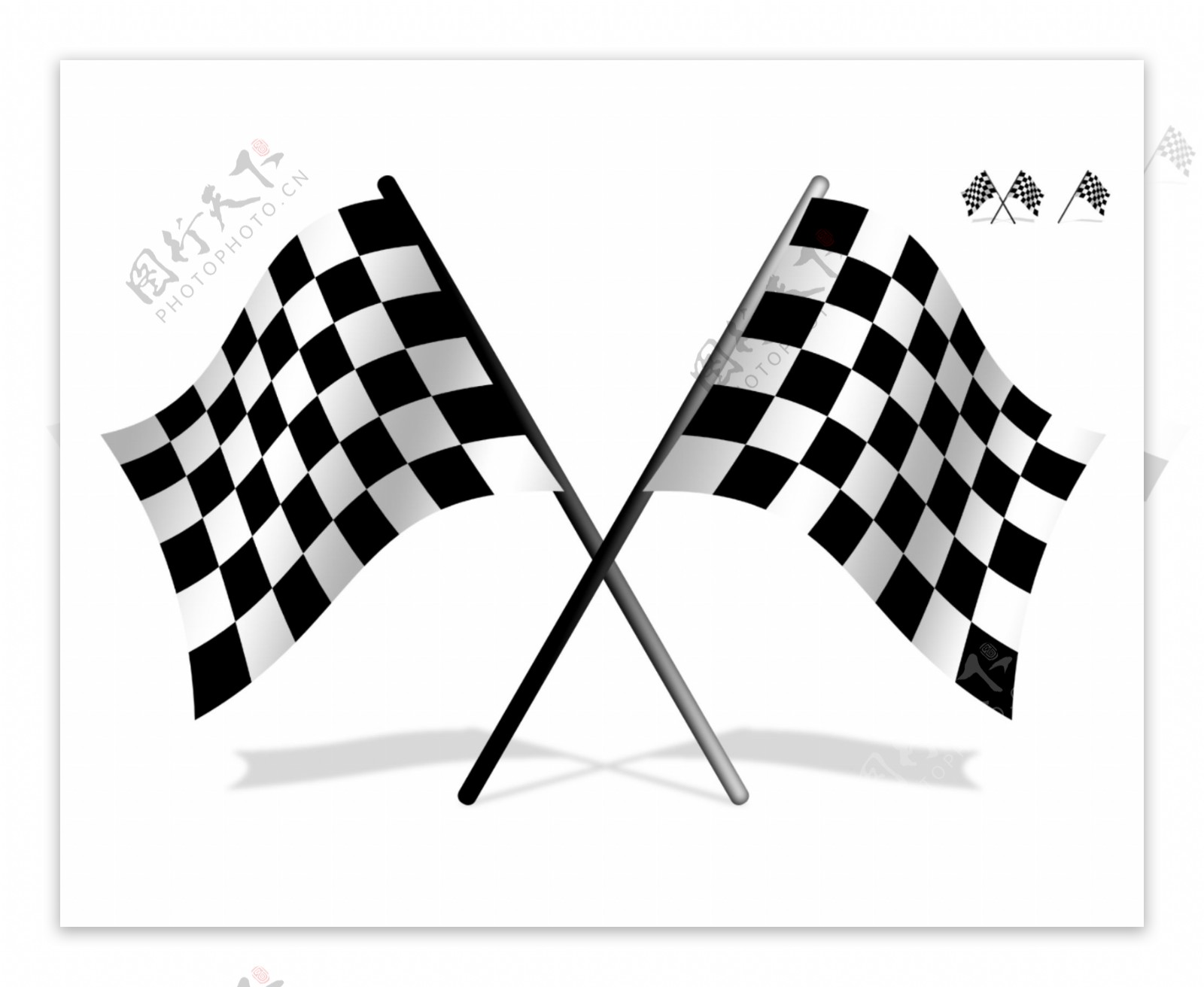 比赛预备方格旗icon图标设计
