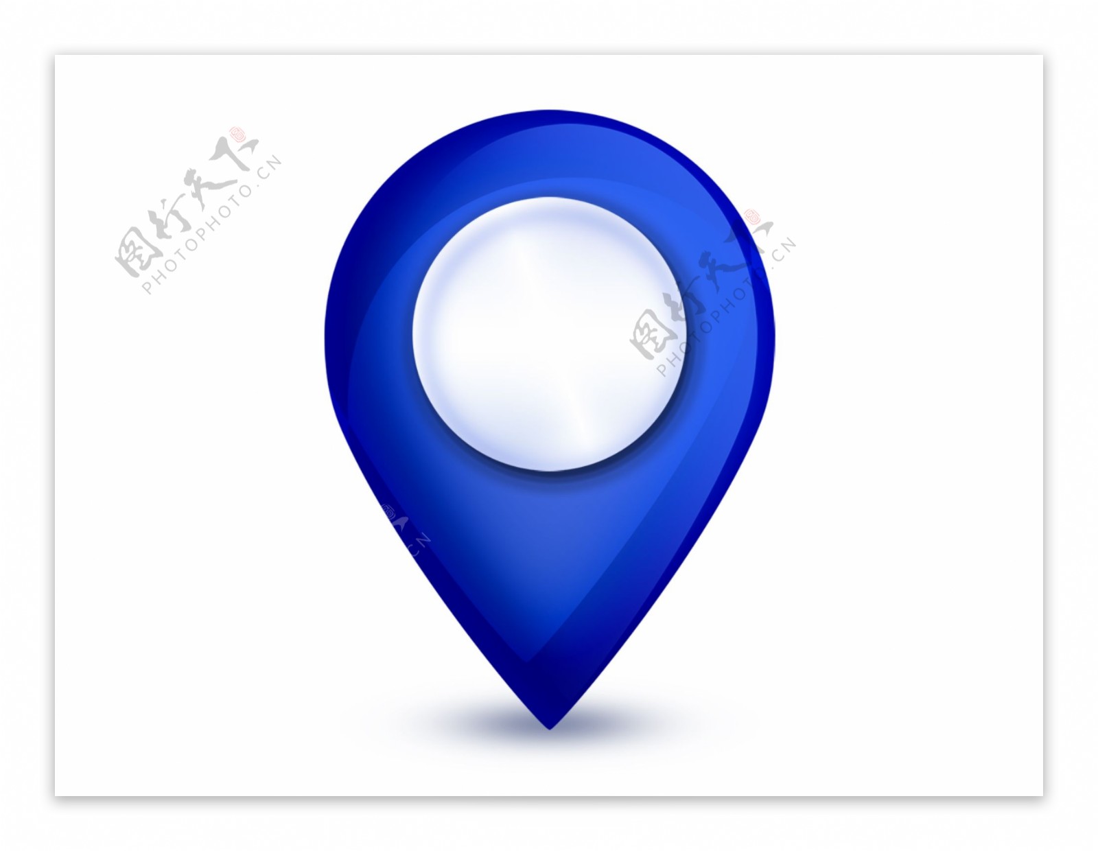 蓝色定位icon图标