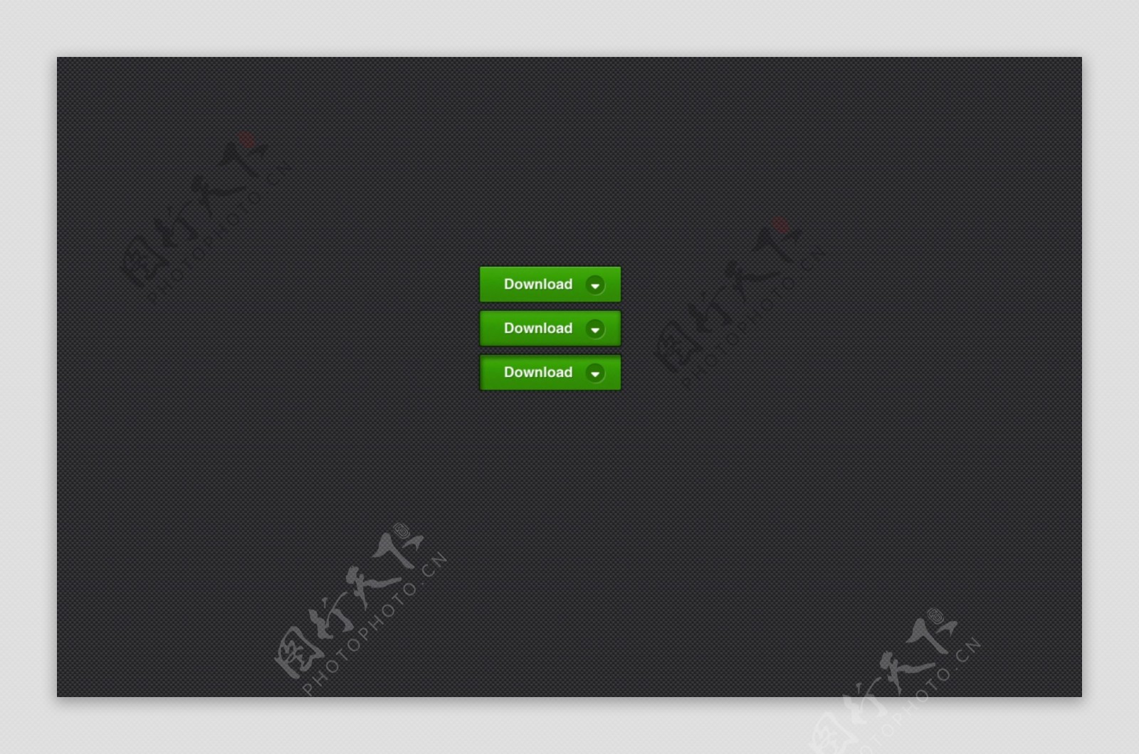 绿色网页下载按钮图标设计