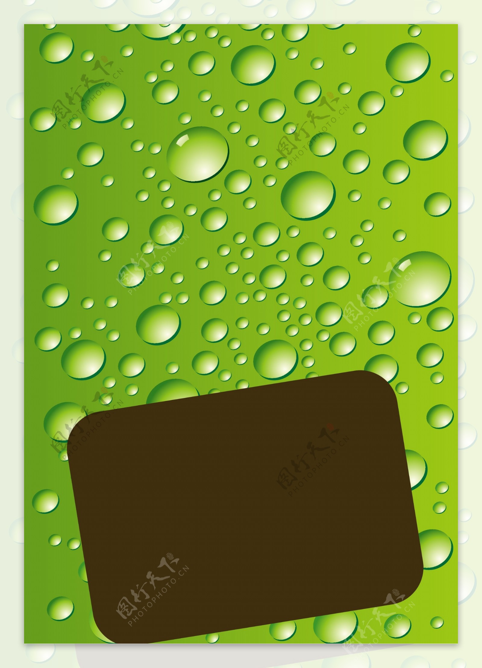 绿色水滴背景模板