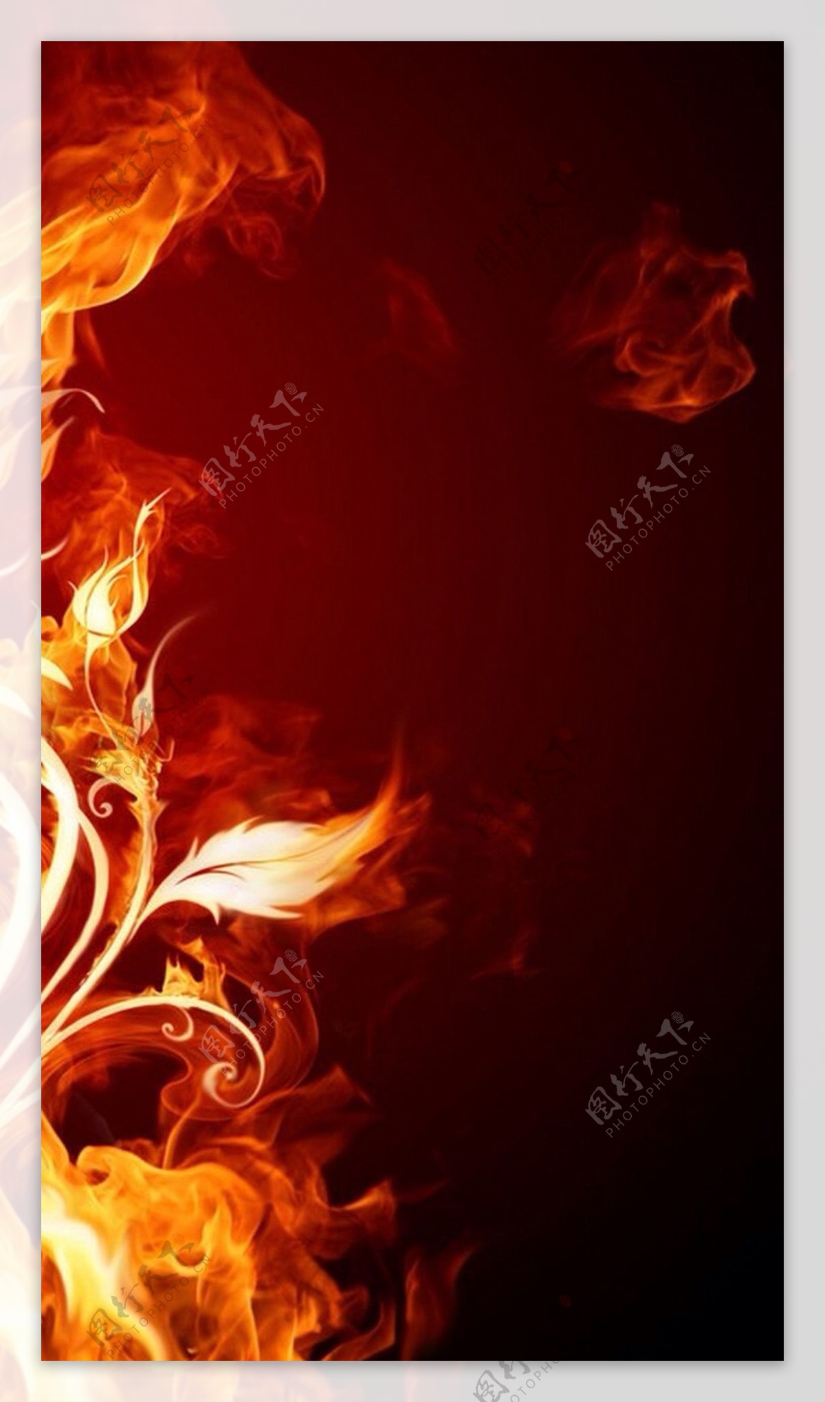 红色火焰H5背景素材