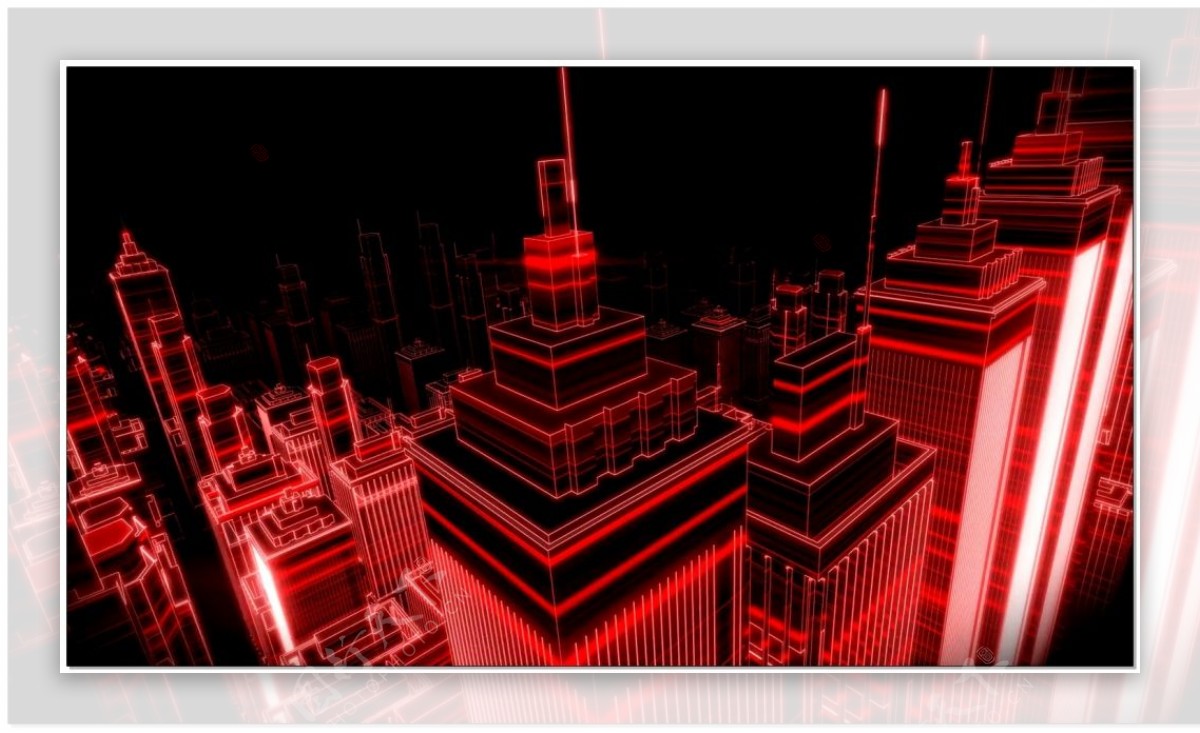 红色高楼视频素材