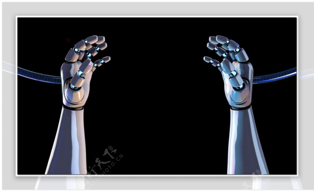 模拟双手3d科幻视频素材