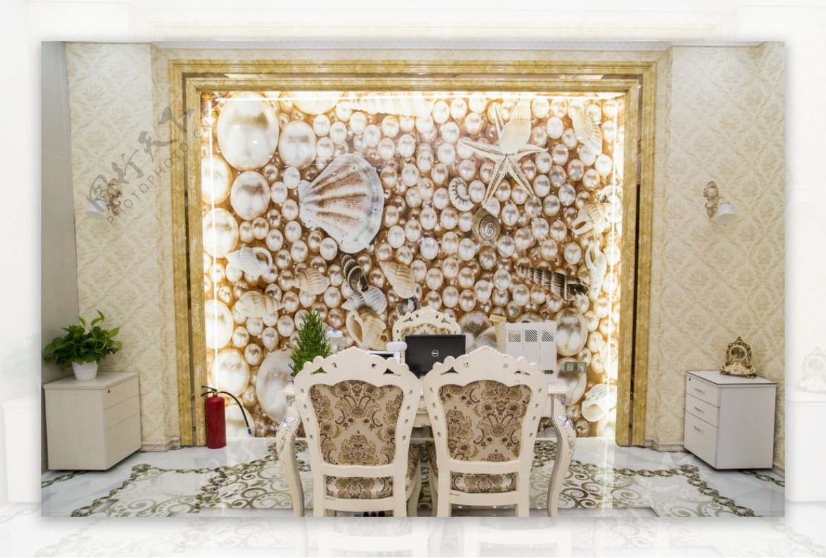 爱丽舍3D晶彩砖珍珠贝壳背景墙