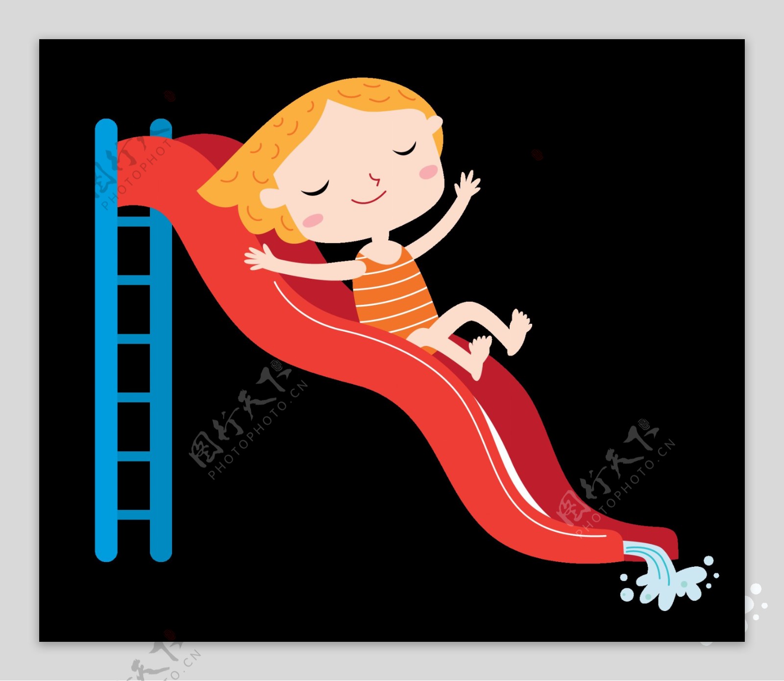 滑滑梯儿童素材图片