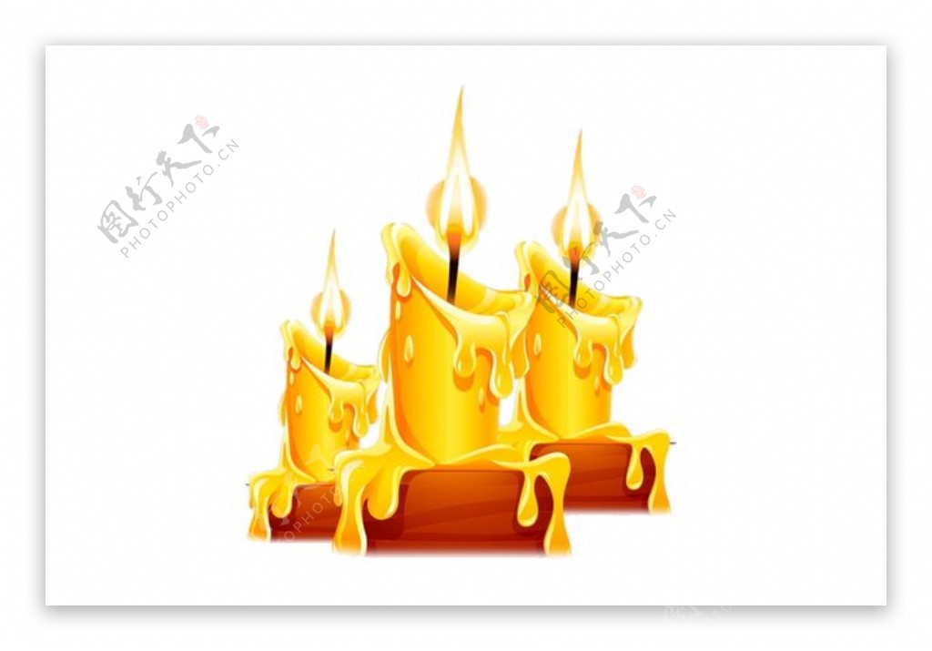 金色火焰蜡烛教师节元素