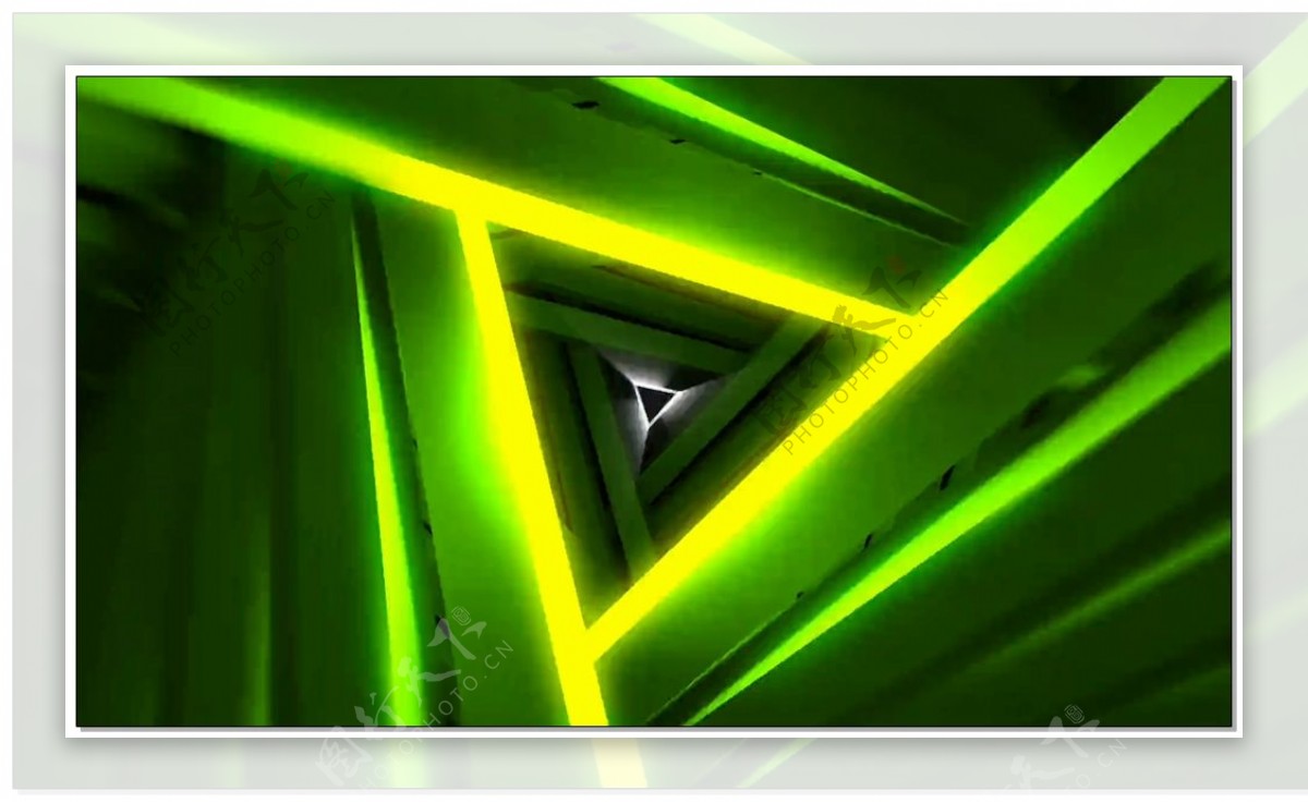 黄绿色三角视频素材