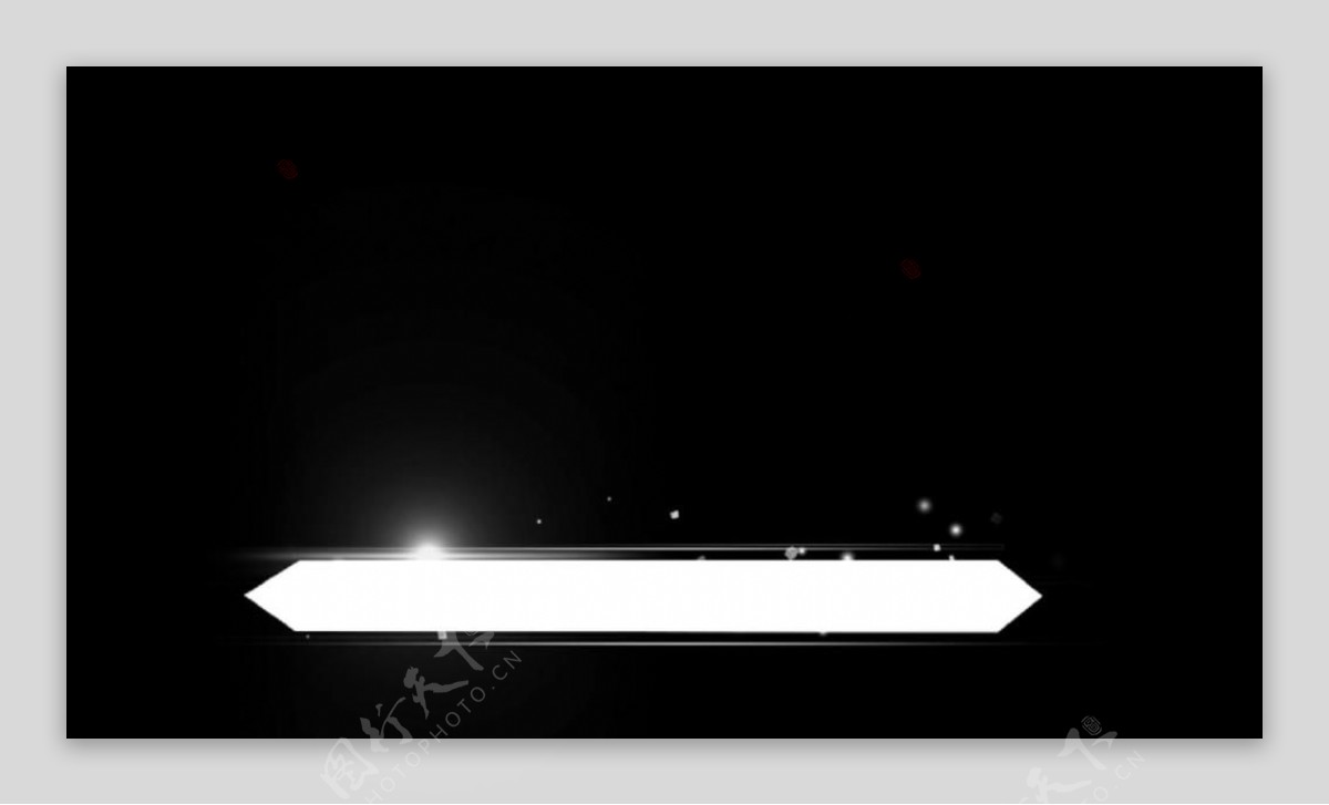 黑白线条标题框特效视频素材