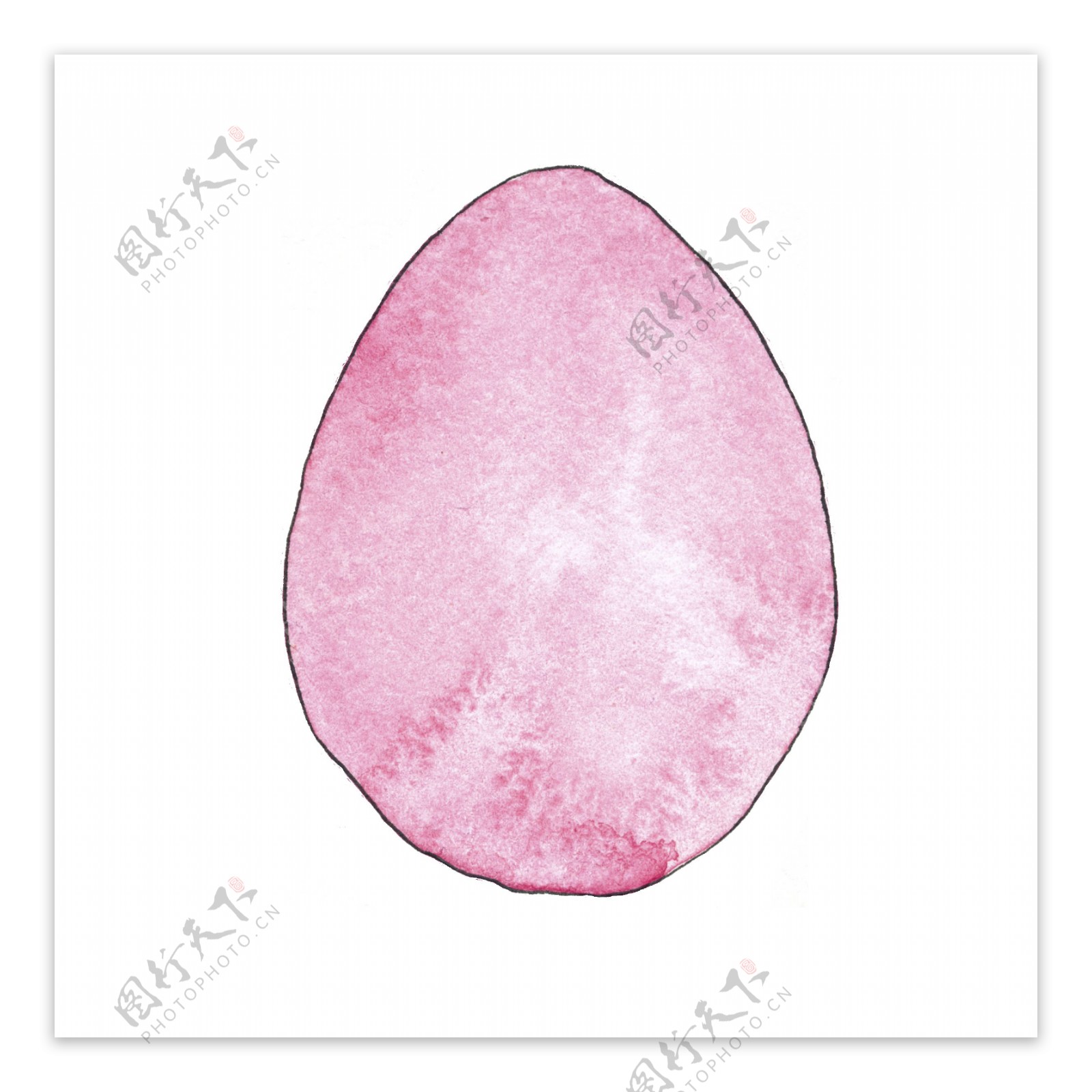 粉色手绘彩蛋万圣节透明装饰素材