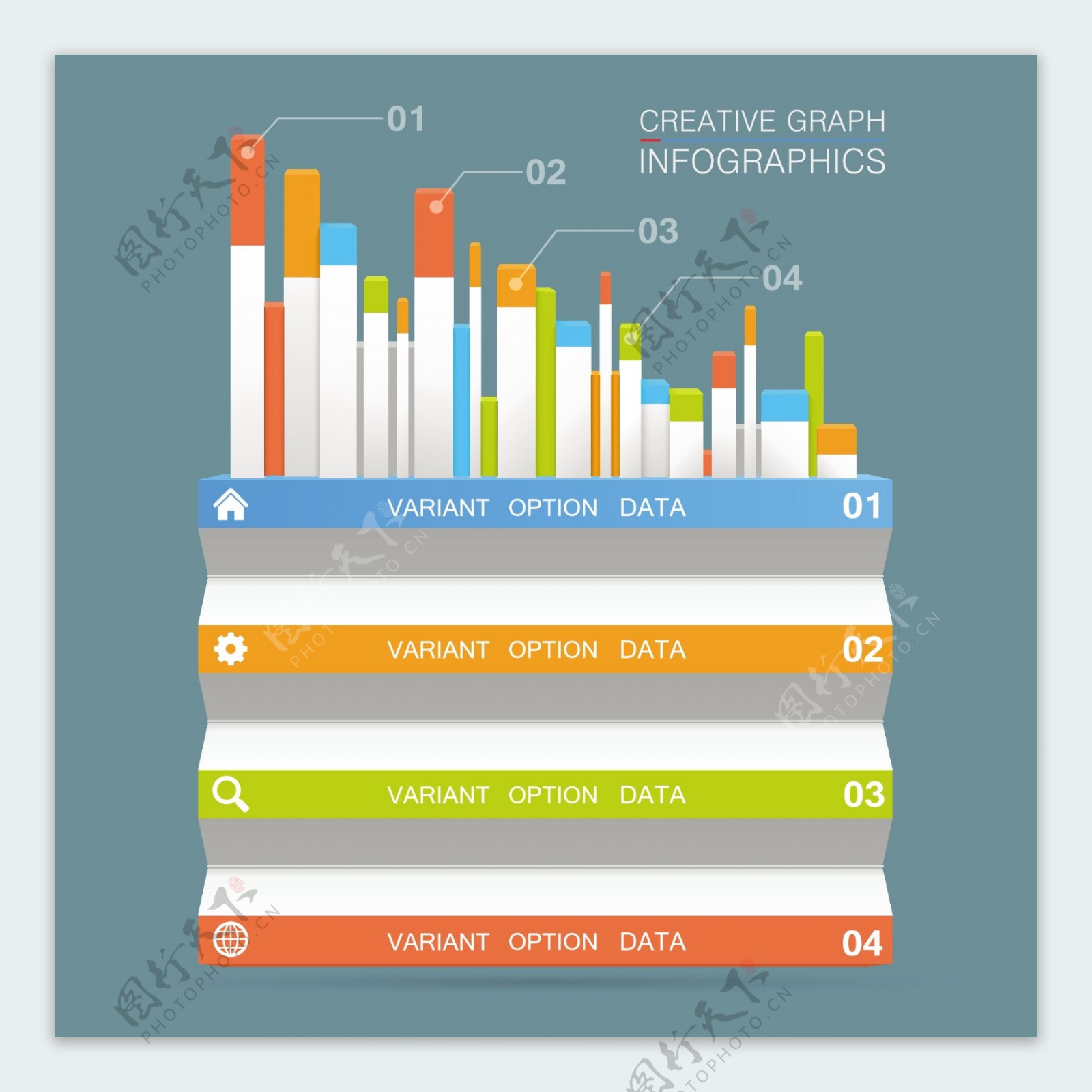 信息数据图表创意设计矢量
