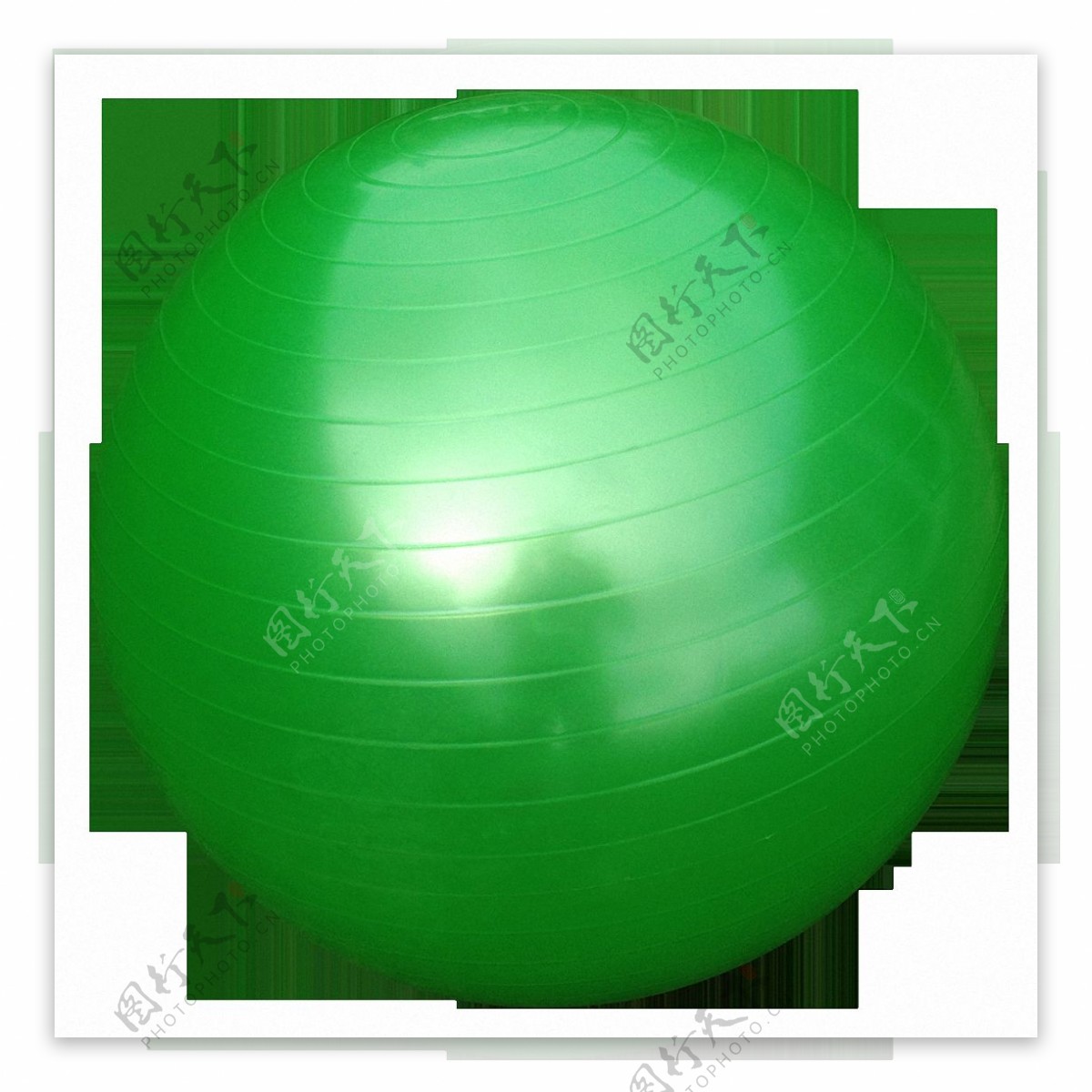 绿色塑料健身球免抠png透明图层素材