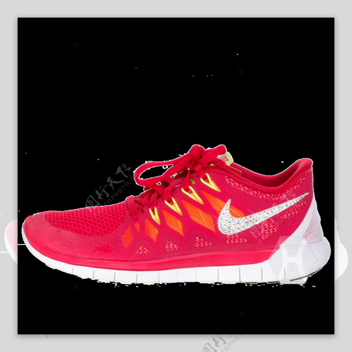 红色时尚跑鞋免抠png透明图层素材