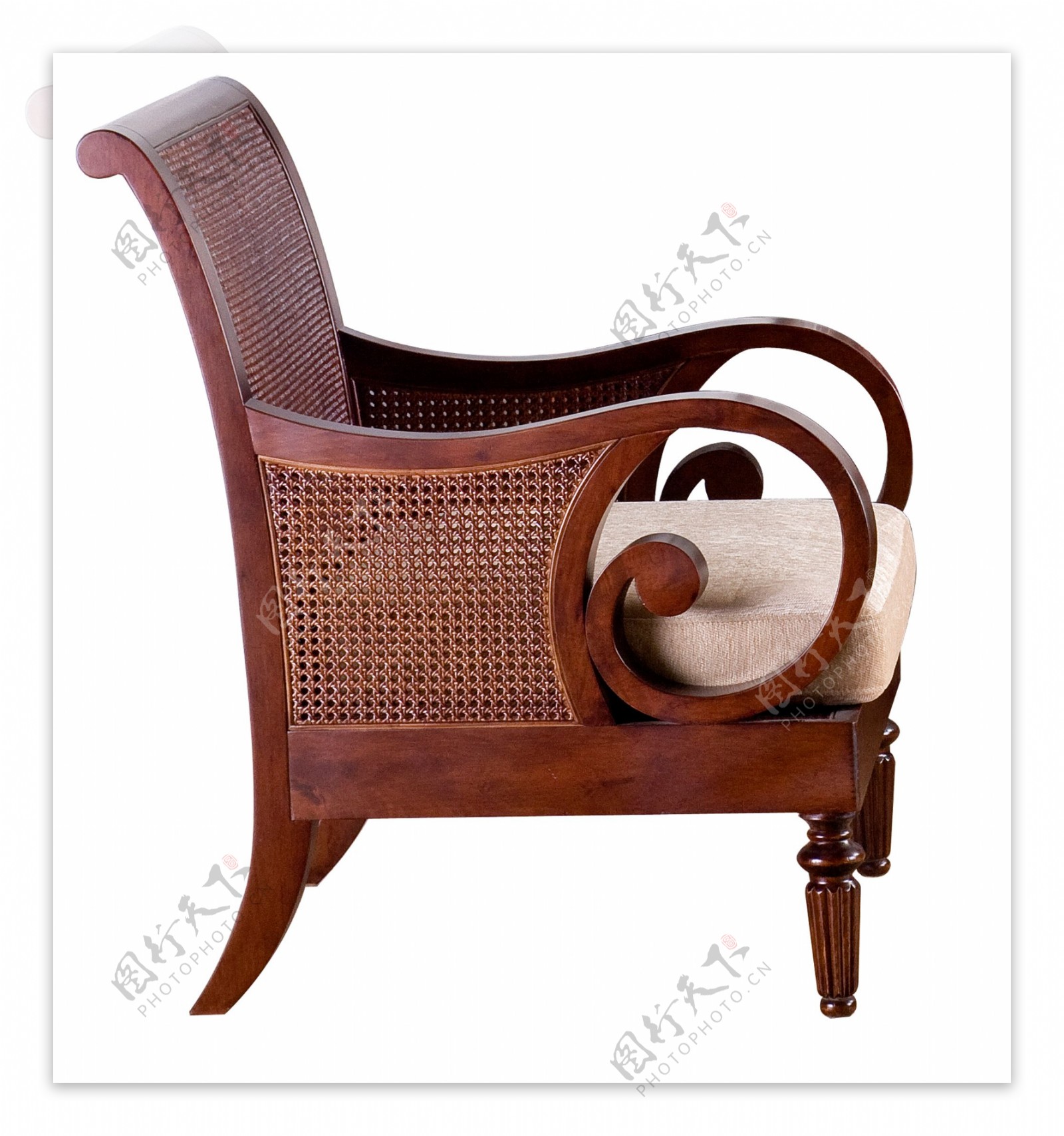 古代精美木椅实物元素