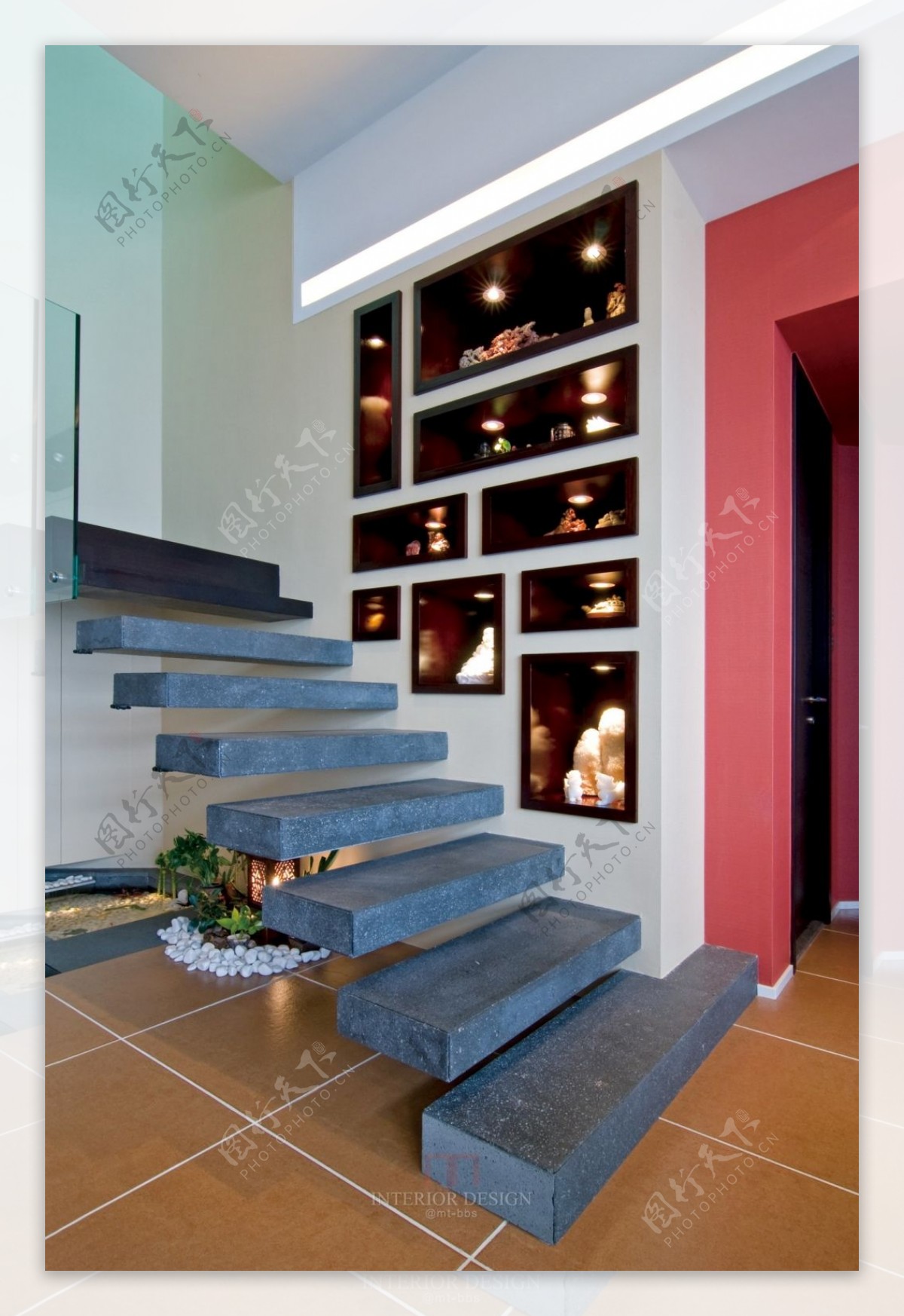 简约现代风格别墅楼梯效果图设计