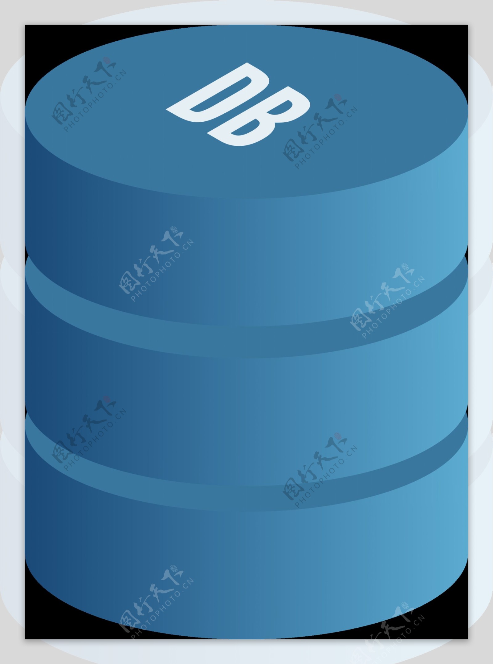 蓝色圆柱网站服务器免抠png透明素材