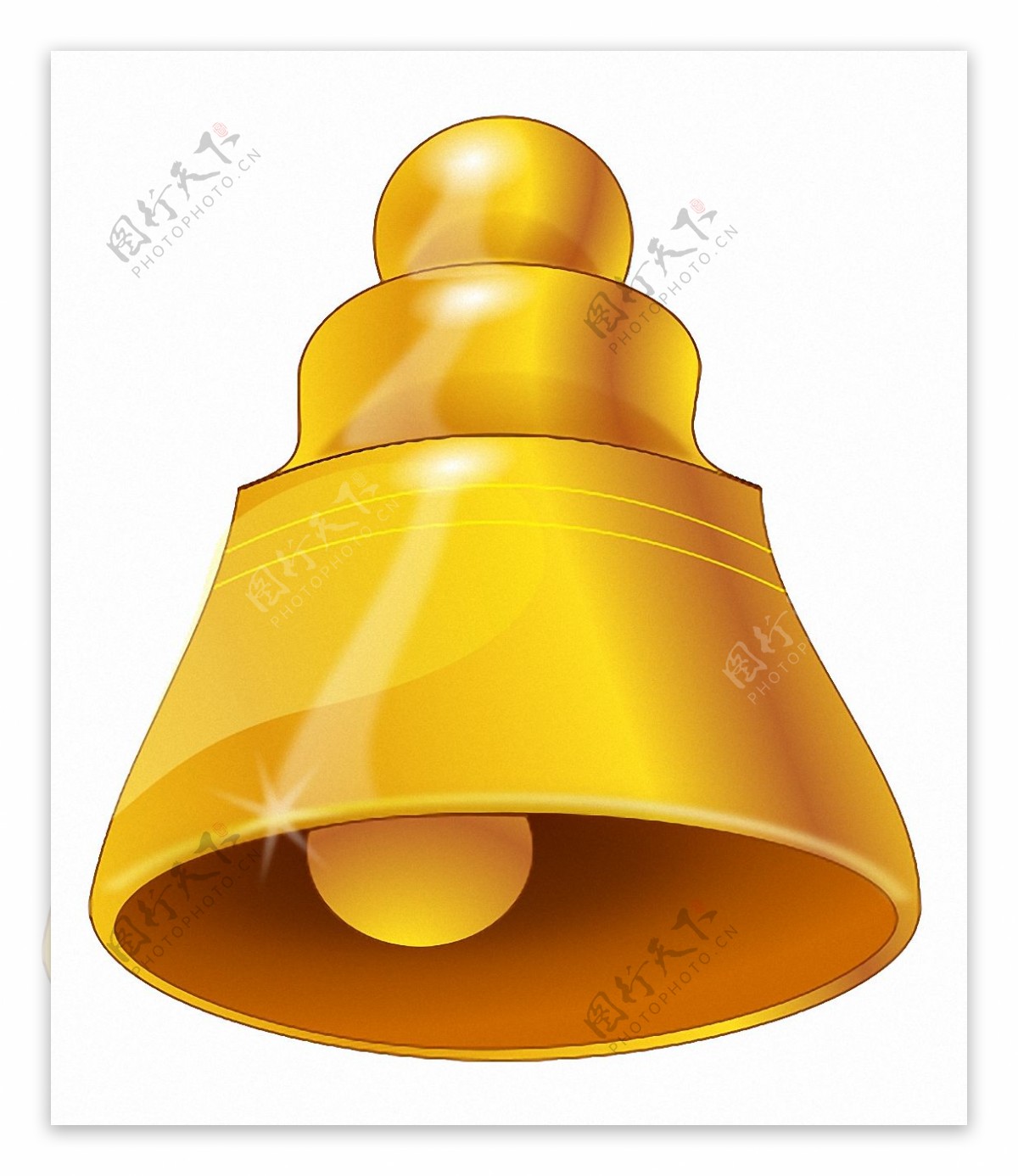 金色闪光的风铃免抠png透明图层素材