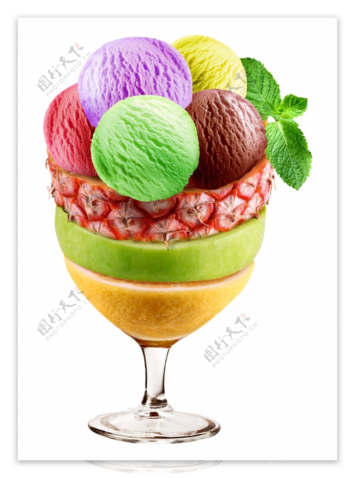 创意水果冰淇淋免抠png透明图层素材